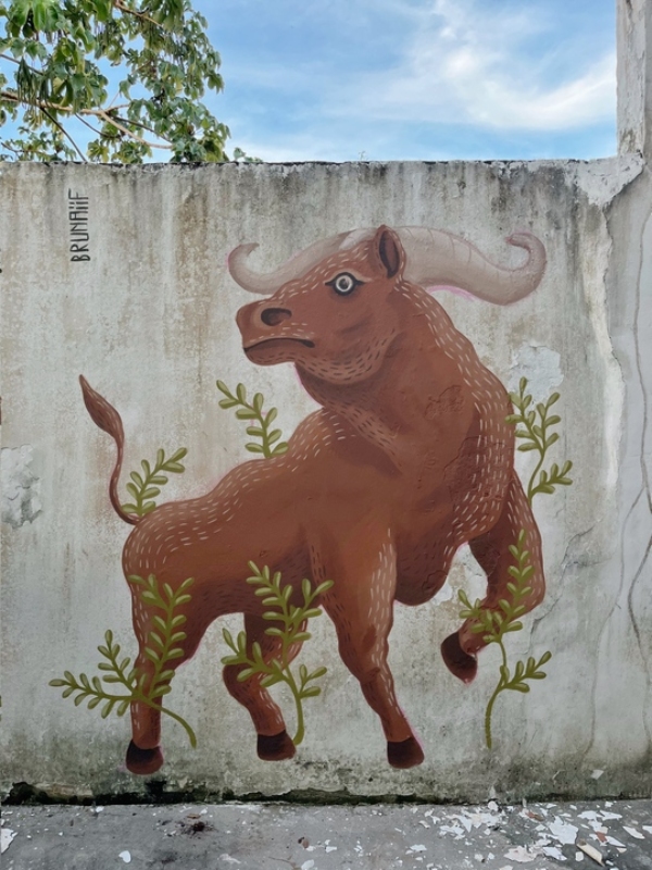 Mural realizado na Oficina de Investigação Musical no Pelourinho, Salvador. 2024